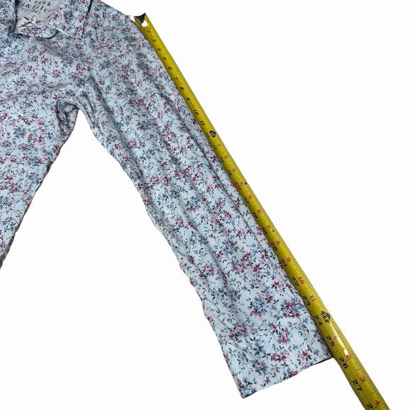 Frank And Eileen Barry Tailored Button Up Top Women's Floral Large Bohemian Boho - Picture 9 of 10
